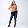 Blusa microfibra drapeada