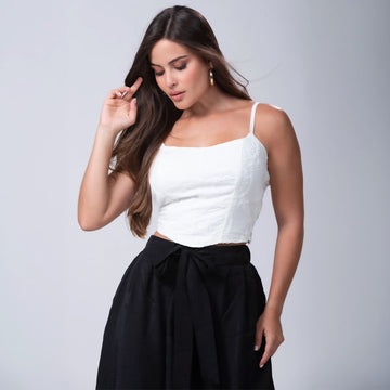 Crop Top Tirantes Delgados Texturizado