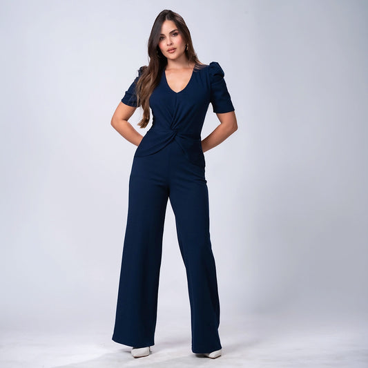 Enterizo Manga Corta Nudo Frontal