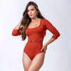 Body Manga 3/4 en Microfibra