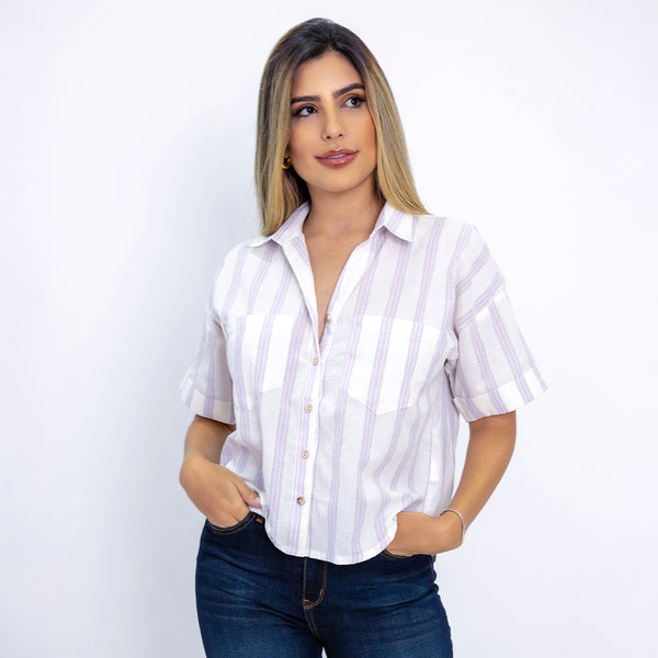 BLUSA CAMISERA.