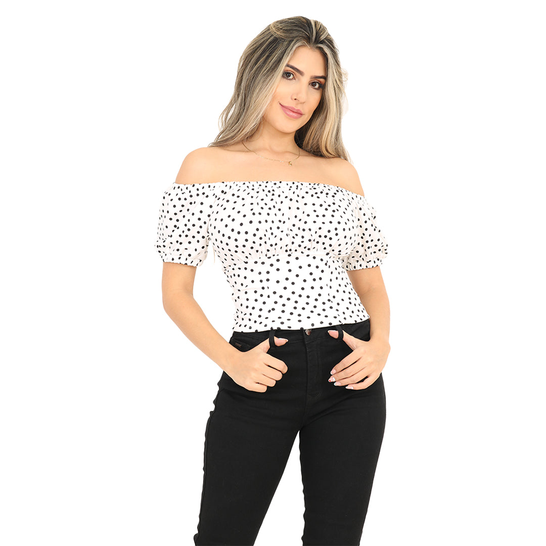 Blusa escote bandeja para mujer. Ref. K18588